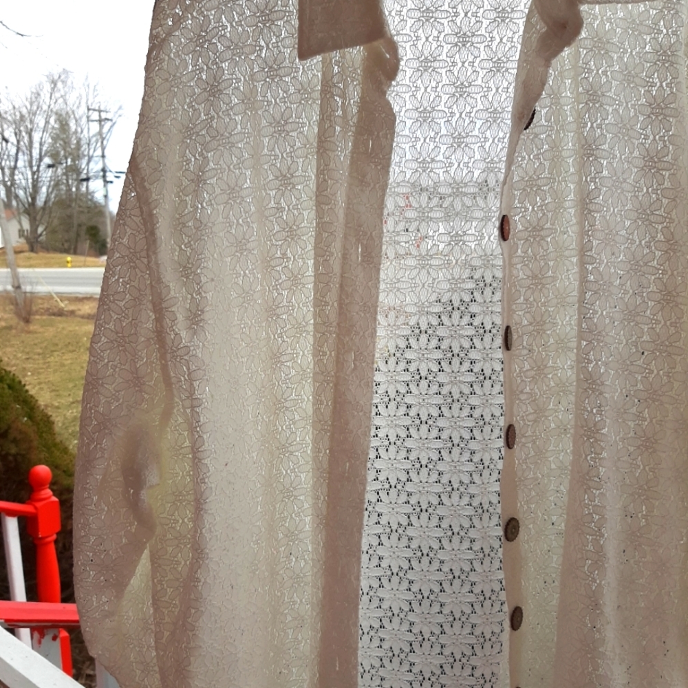3x beautiful lacy shirt.  Fancy buttons.